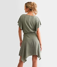 Pieced Lace Mini Dress