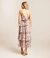 Floral Tiered Midi Dress