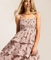 Floral Tiered Midi Dress