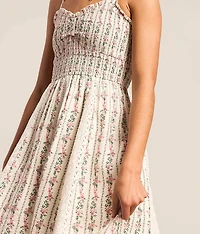 Floral Smocked Mini Dress