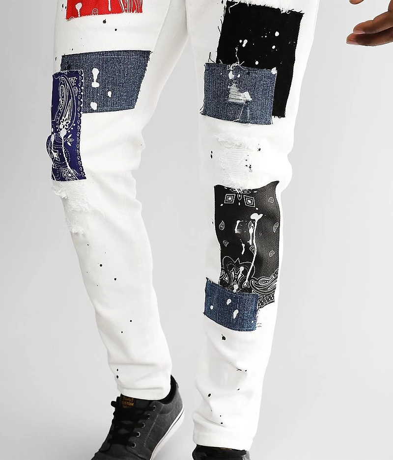 Bank Patchwork Skinny Stretch Jean