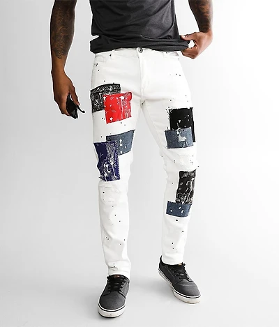 Bank Patchwork Skinny Stretch Jean