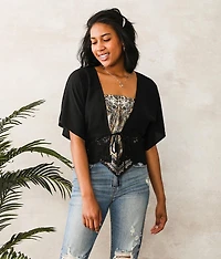 Crochet Trim Kimono