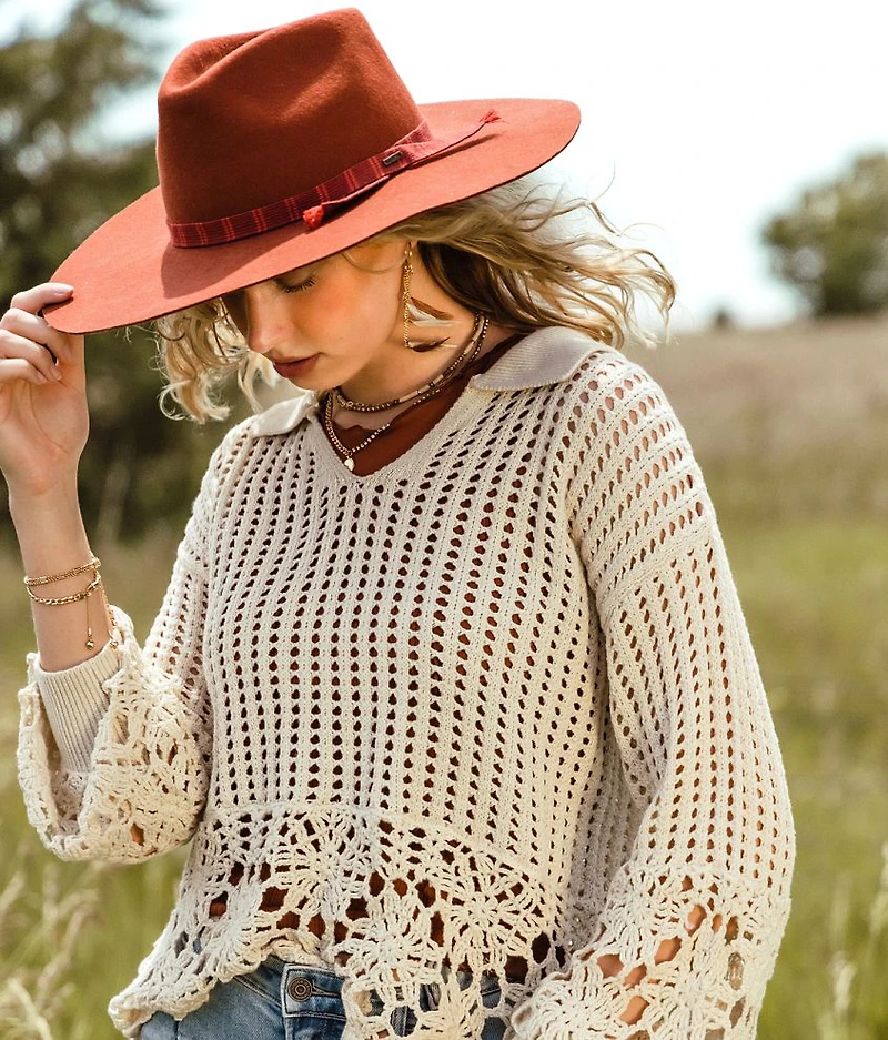 Collared Crochet Sweater