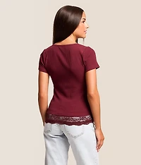 Lace Trim Top
