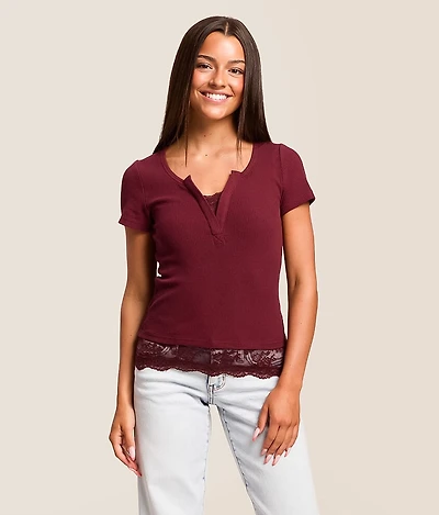 Lace Trim Top