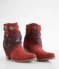 Bandana Leather Western Ankle Boot