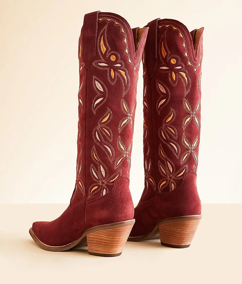 Embroidered Tall Leather Western Boot