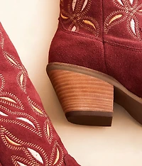 Embroidered Tall Leather Western Boot