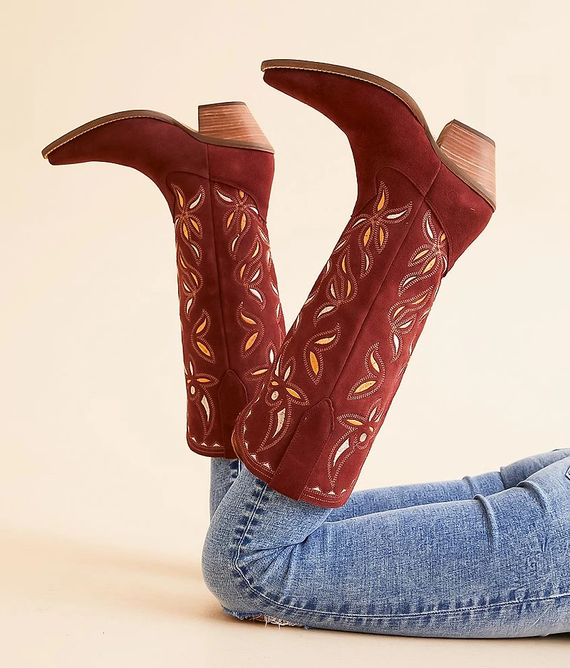 Embroidered Tall Leather Western Boot