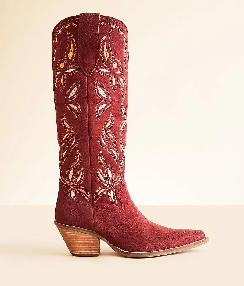 Embroidered Tall Leather Western Boot
