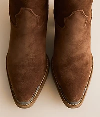 Texas Charm Leopard Leather Western Ankle Boot