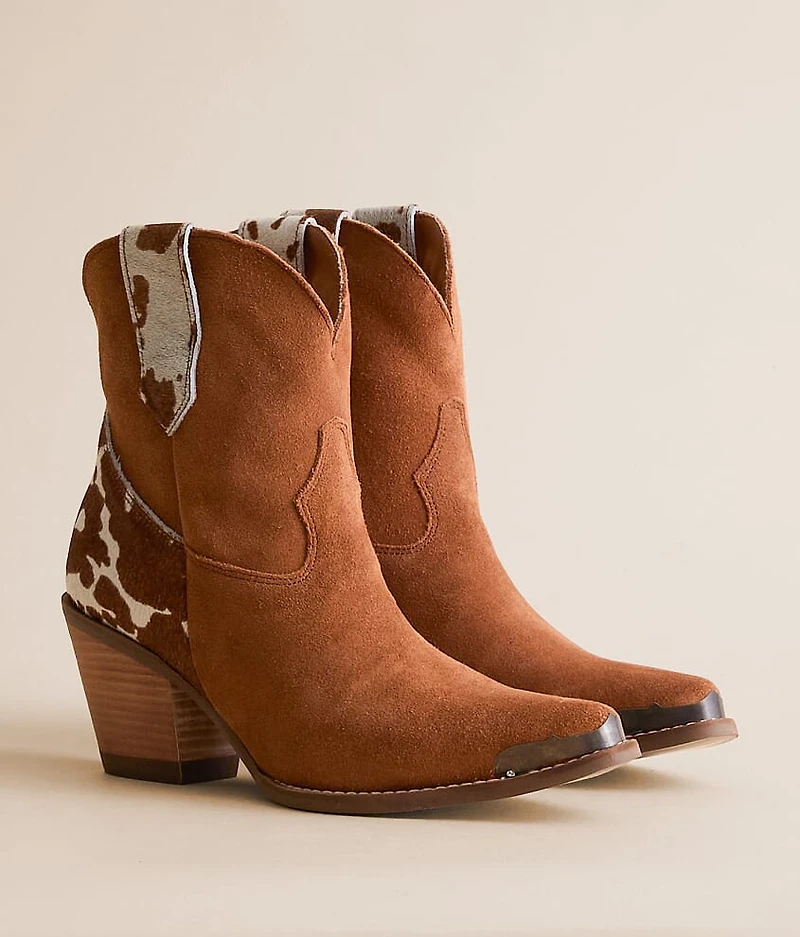Texas Charm Cow Leather Western Ankle Boot