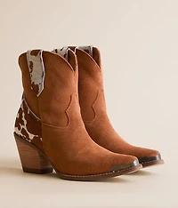 Texas Charm Cow Leather Western Ankle Boot