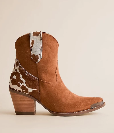 Texas Charm Cow Leather Western Ankle Boot