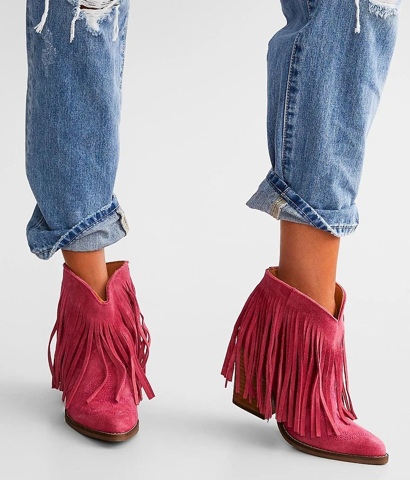 Tangles Fringe Suede Western Boot