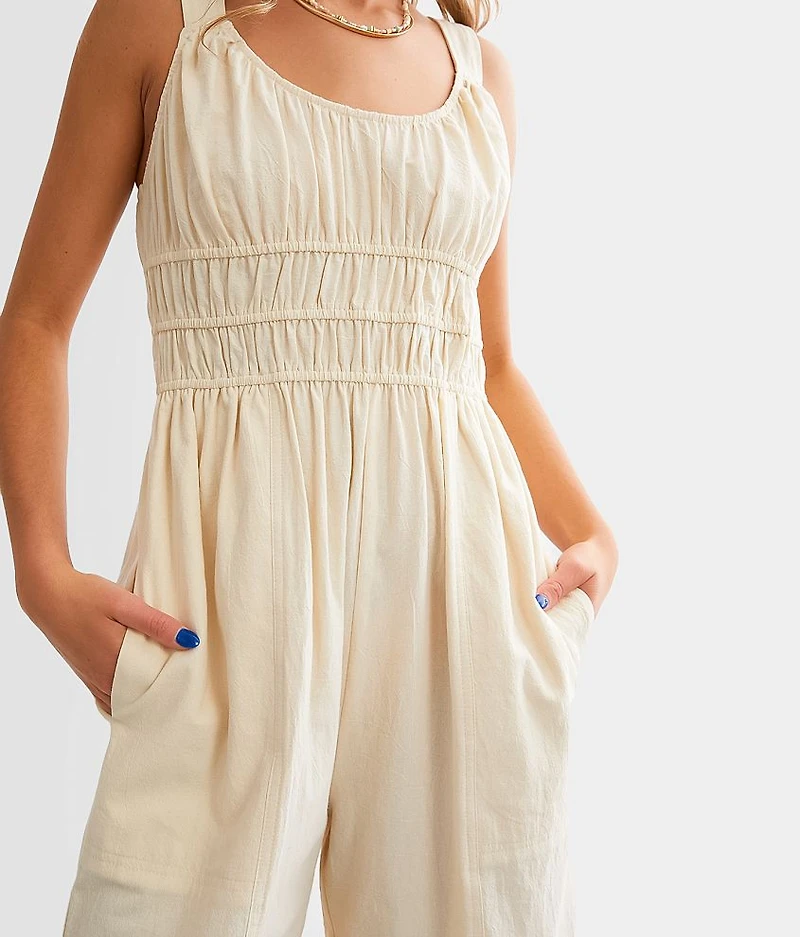 Cropped Wide Leg Jumpsuit