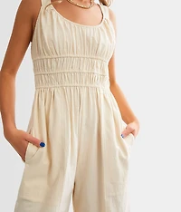 Cropped Wide Leg Jumpsuit