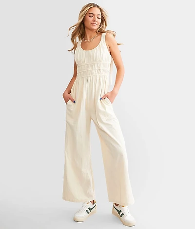Cropped Wide Leg Jumpsuit