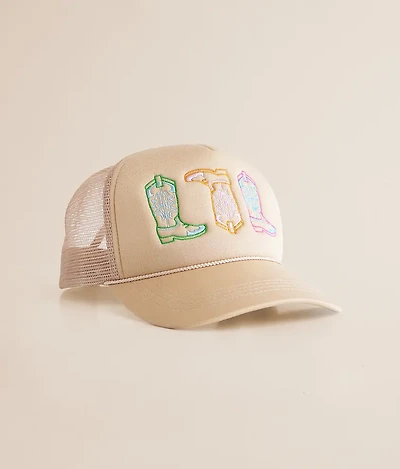 Cowboy Boots Trucker Hat