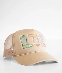 Cowboy Boots Trucker Hat