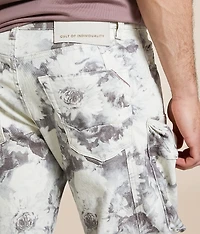 Floral Baggy Cargo Stretch Pant