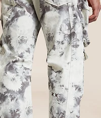 Floral Baggy Cargo Stretch Pant