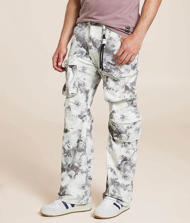 Floral Baggy Cargo Stretch Pant