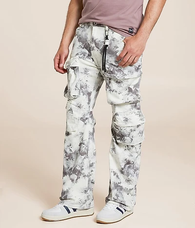 Floral Baggy Cargo Stretch Pant