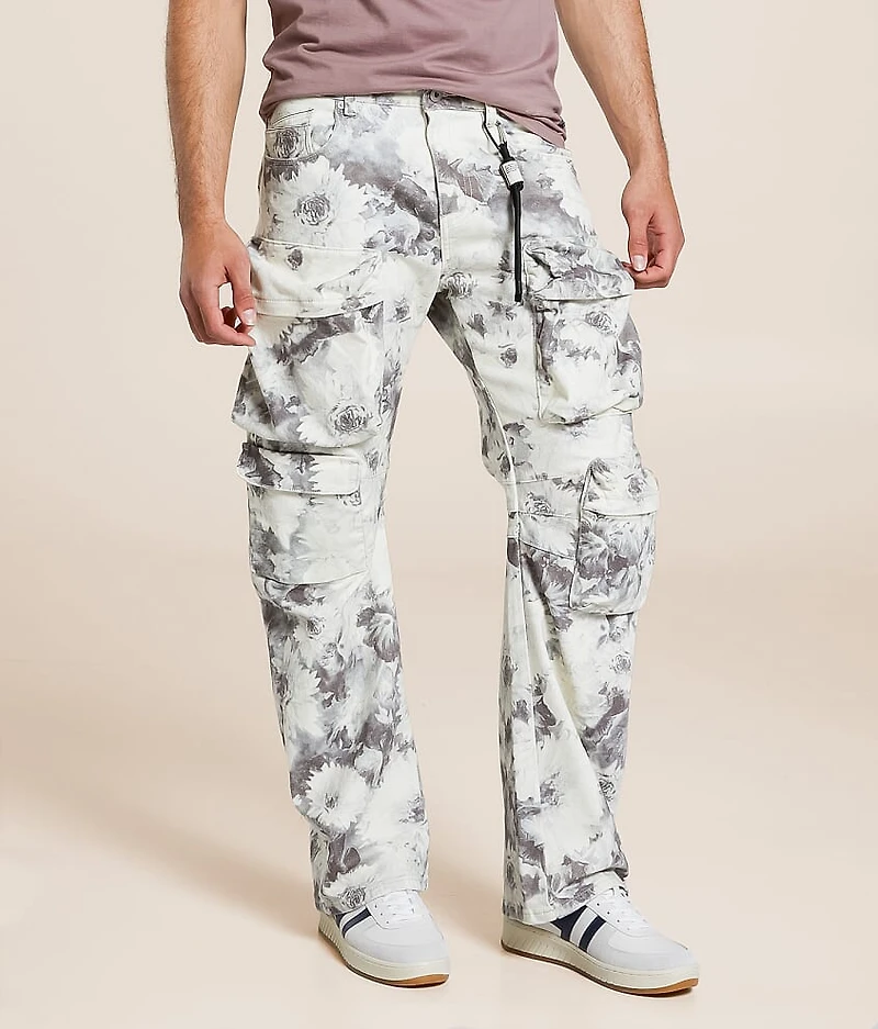 Floral Baggy Cargo Stretch Pant