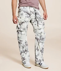 Floral Baggy Cargo Stretch Pant