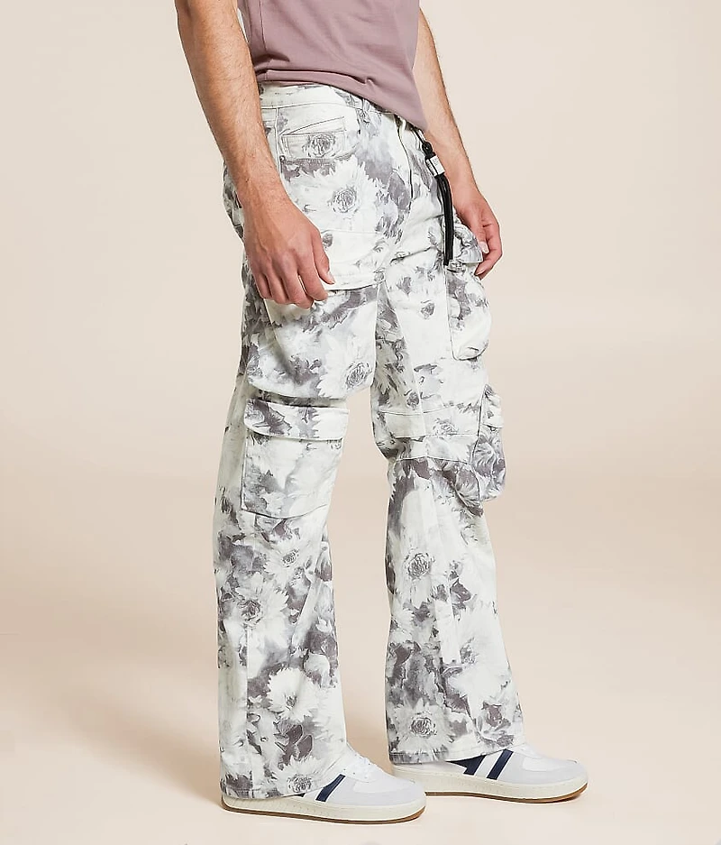 Floral Baggy Cargo Stretch Pant