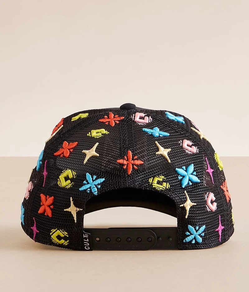 Logo Pattern Trucker Hat