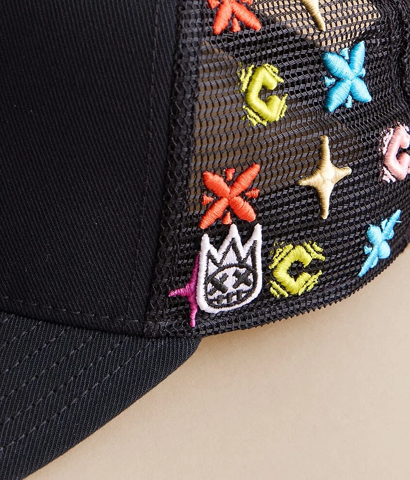 Logo Pattern Trucker Hat