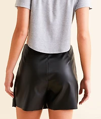 Pleather Skort