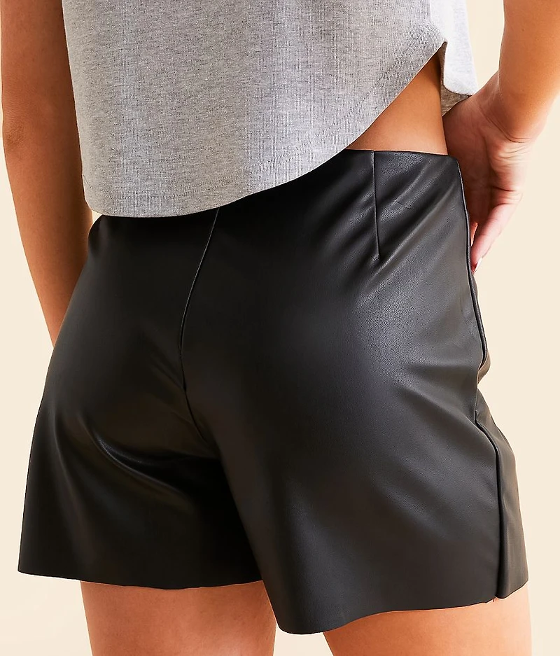 Pleather Skort