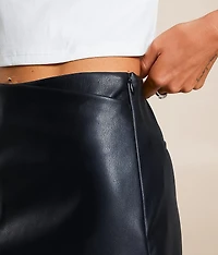 Pleather Mini Skort