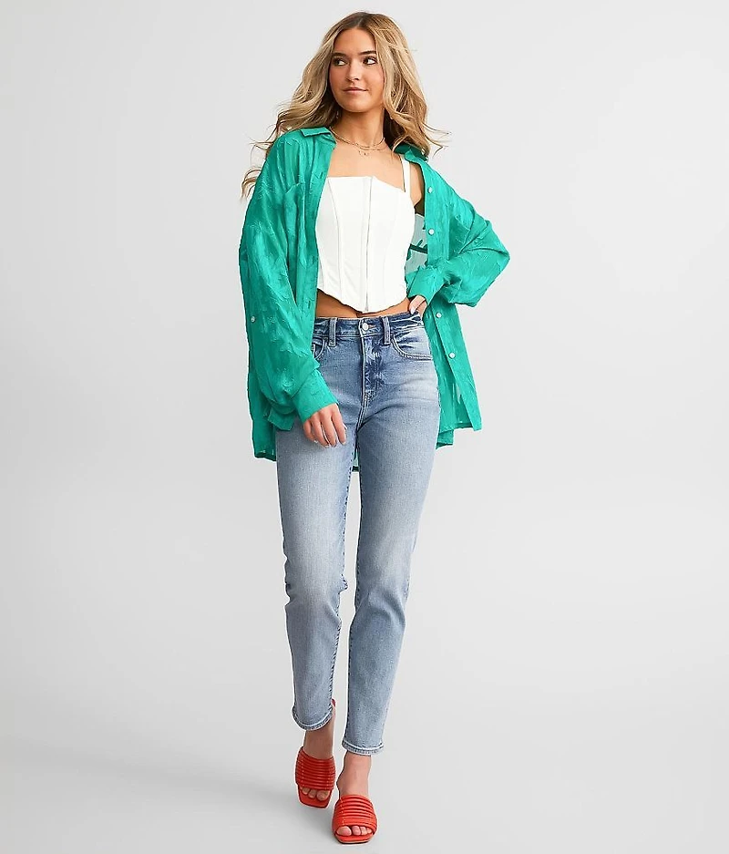 Metallic Jacquard Blouse