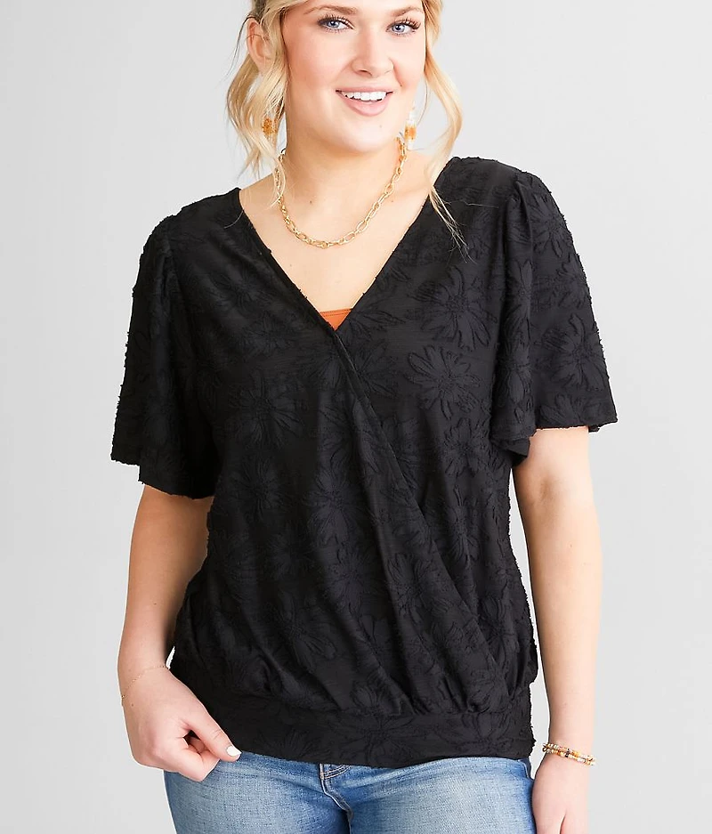 Floral Surplice Top