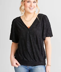 Floral Surplice Top