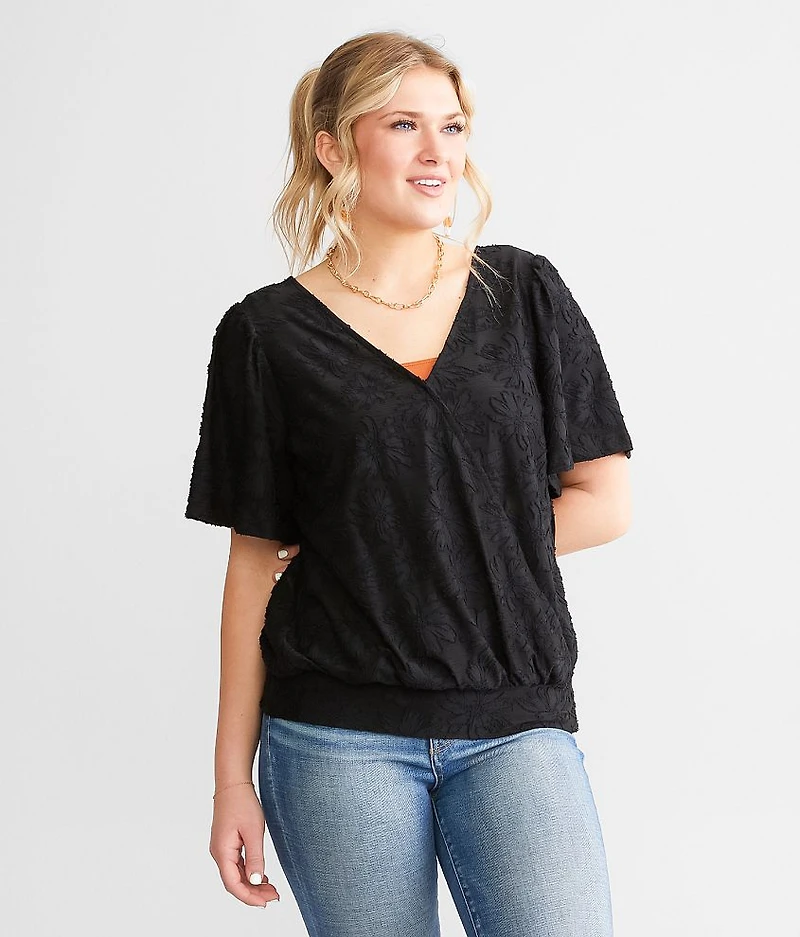 Floral Surplice Top