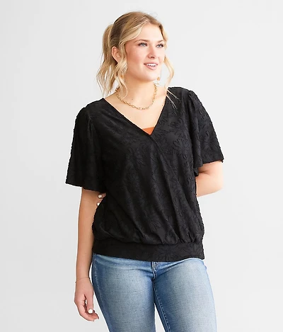 Floral Surplice Top