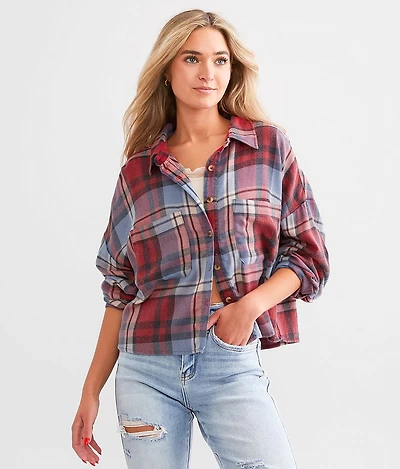 Plaid Boyfriend Flannel Shirt