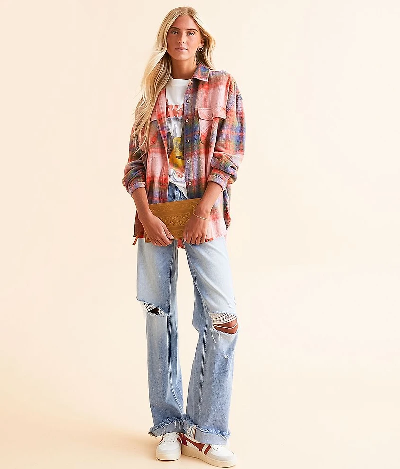 Plaid Boyfriend Flannel Shirt