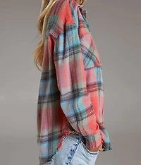 Washed Flannel Boyfriend Shirt