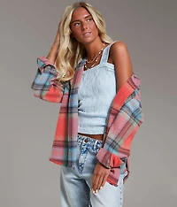 Washed Flannel Boyfriend Shirt