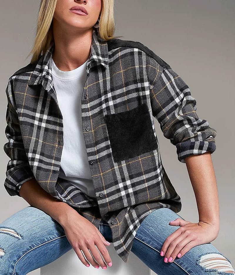 Corduroy Plaid Shirt