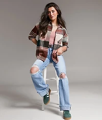 Boyfriend Plaid Flannel Shirt