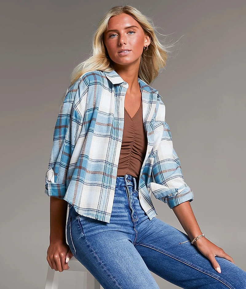 Flannel Cropped Shirt