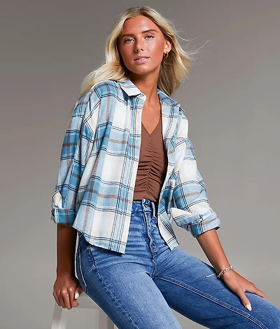 Flannel Cropped Shirt
